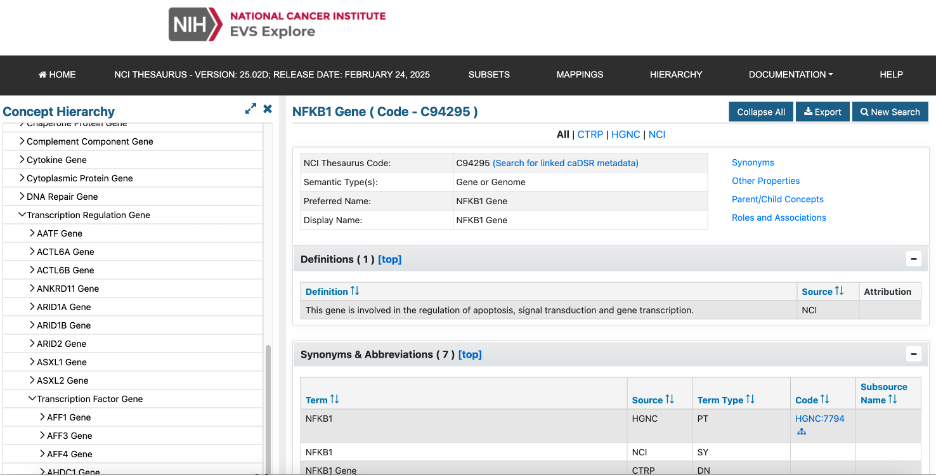 Study landing page: Biomarkers, EVS Window